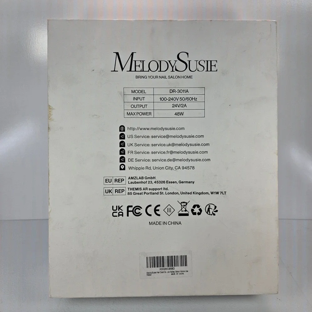 MelodySusie DR-3011A 2-in-1 Nail Dust Collector‎ & 30000RPM Electric Nail Drill